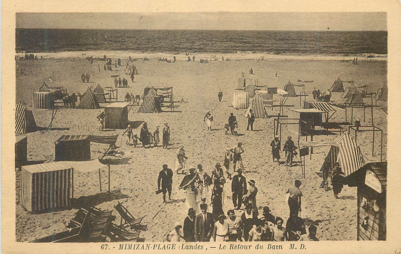 CPA Mimizan Plage Landes Retour du Bain M D