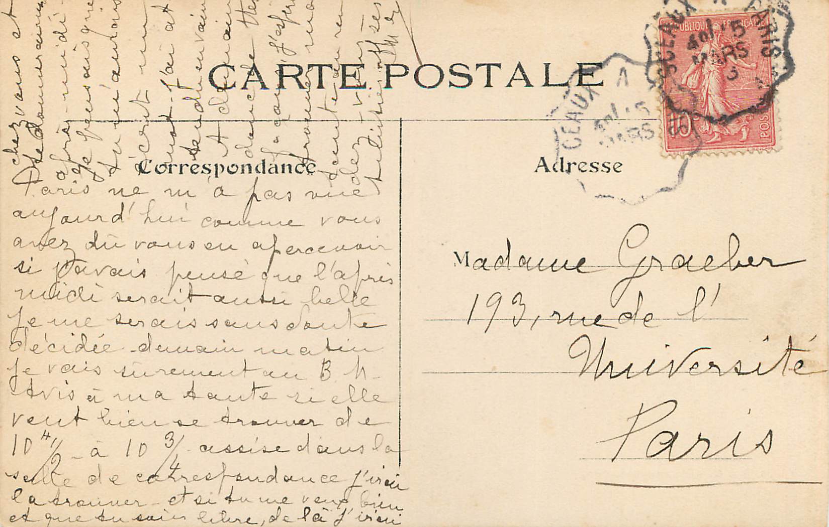 CPA Paris Ses Squares et ses Jardins — Rückseite