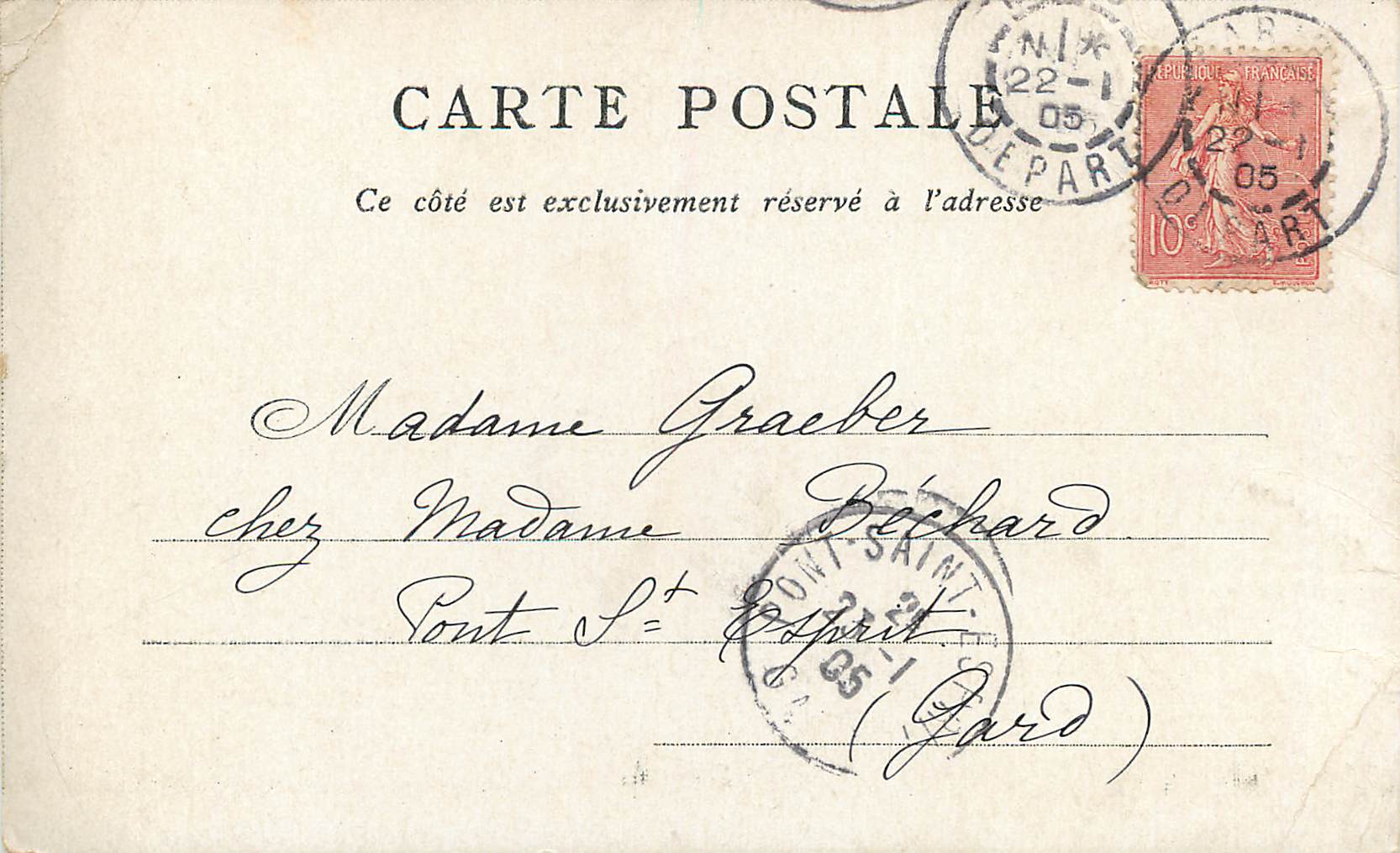 CPA Paris Conciergerie — Verso