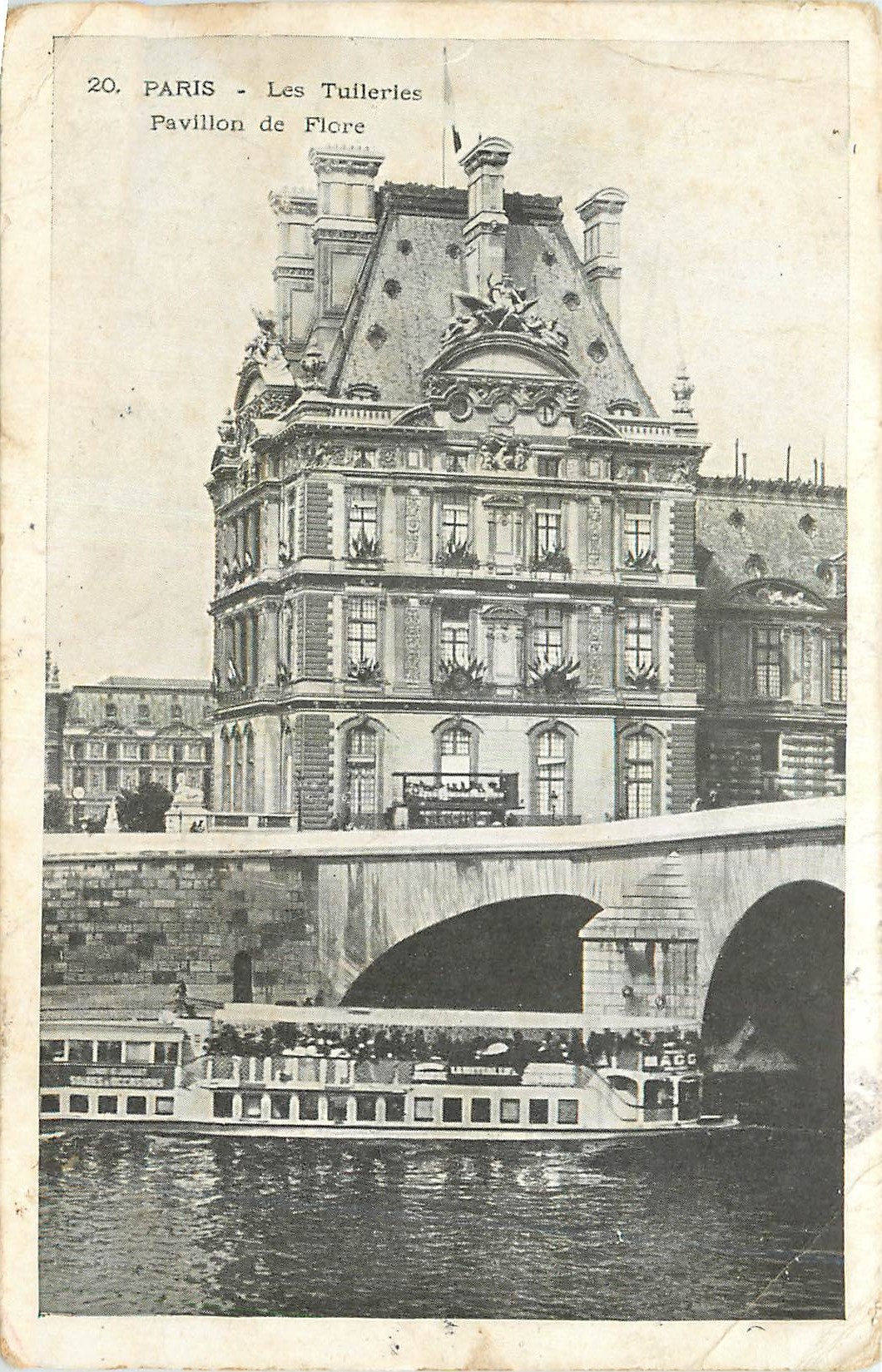 CPA Paris Les Tuileries Pavillon de Flore