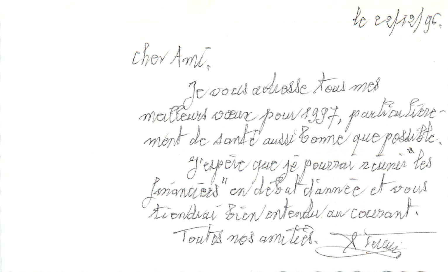 CPA Bonne Annee — Verso