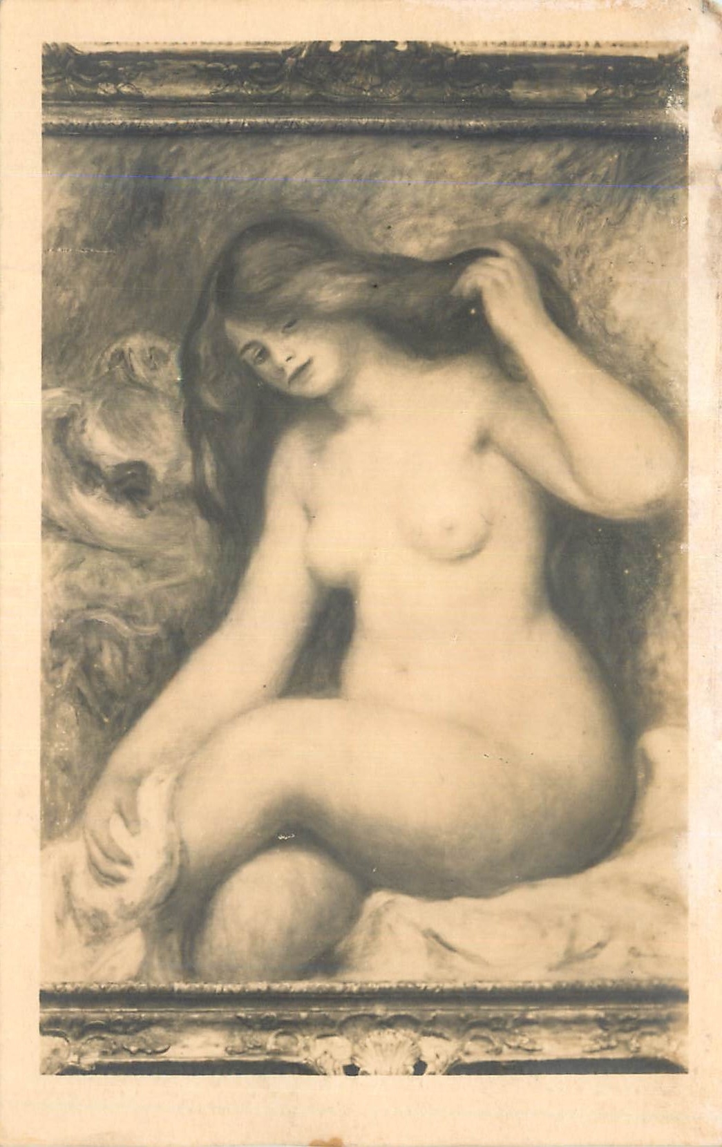 CPA P A Renoir La Grande Baigneuse aux Jambes Croisees M Jacques Laroche Paris