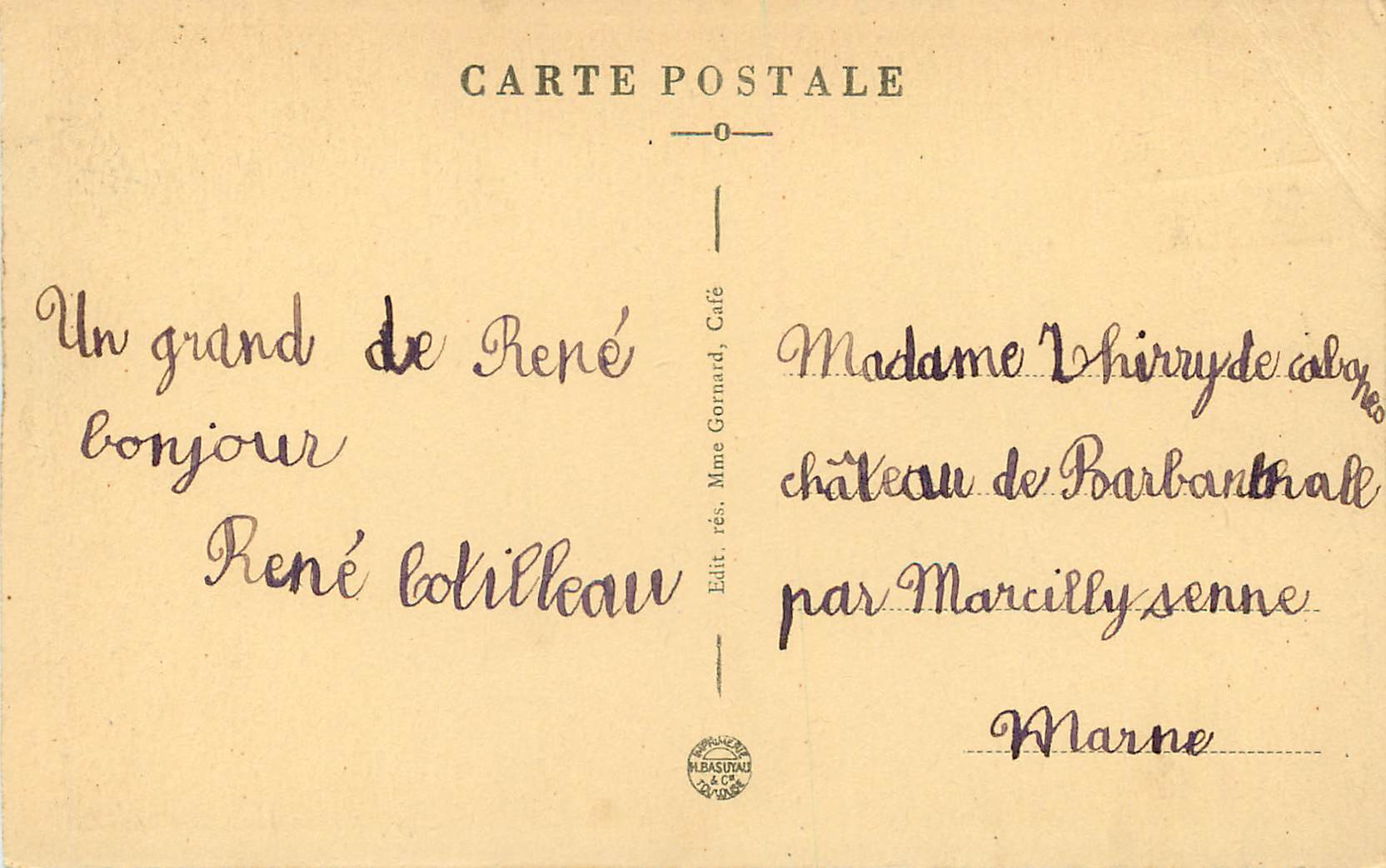 CPA Montreuil Bellay (M et L) Le Chateau L'Oratoire — Rückseite