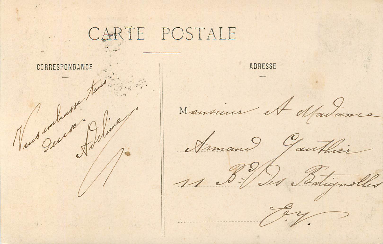 CPA Paris Jardin du Luxembourg — Rückseite