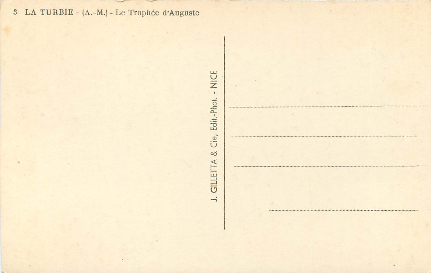 CPM La Turbie (A M) Le Trophee d'Auguste — Rückseite