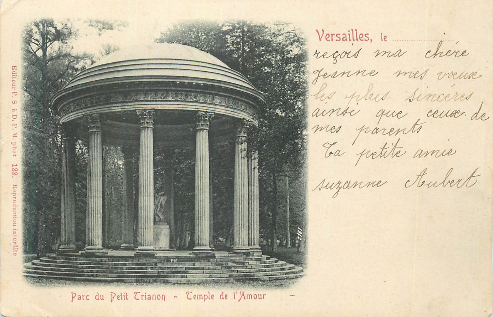 CPA Versailles le Parc du Petit Trianon Temple de l'Amour (carte 1900)