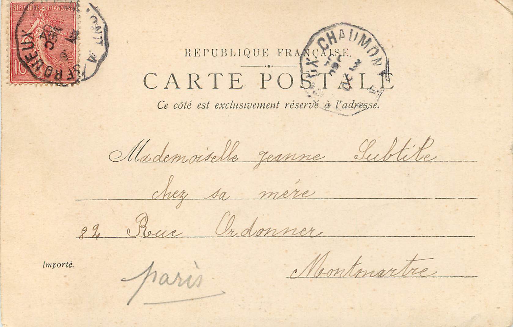 CPA Versailles le Parc du Petit Trianon Temple de l'Amour (carte 1900) — Rückseite