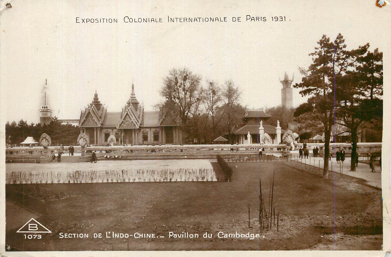 Exposition Coloniale Internationale de Paris 1931 — Section de l'Indo-Chine — Pavillon du Cambodge — Éditeur Braun & Cie, n° 1073