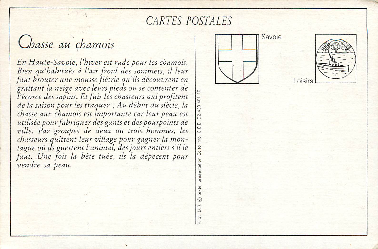 REPRO Chamonix Mont Blanc Une Jolie Chasse au Chamois — Verso