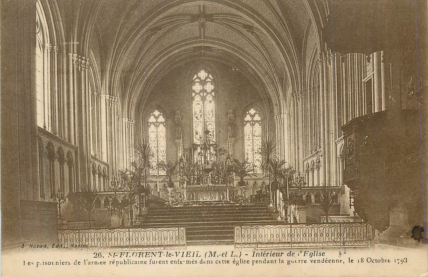 CPA St Florent le Vieil (M et L) Interieur de l'Eglise le 18 Octobre 1793