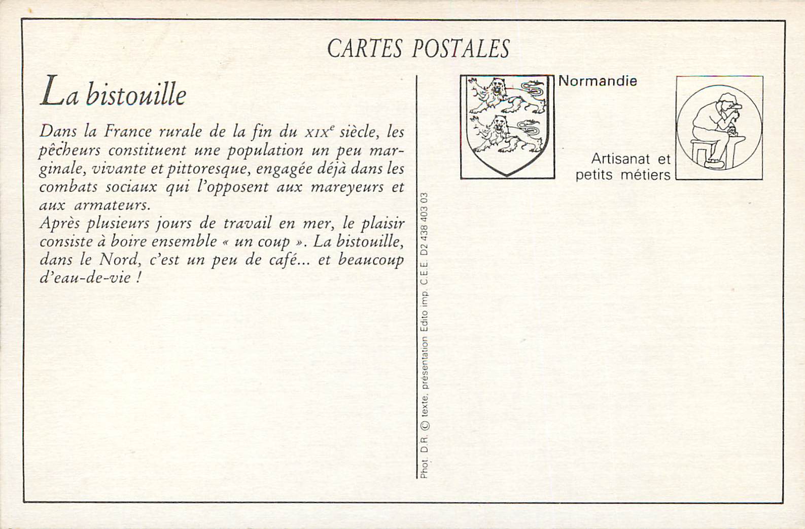 REPRO Le Treport Qui qui Paye la Bistouille — Rückseite