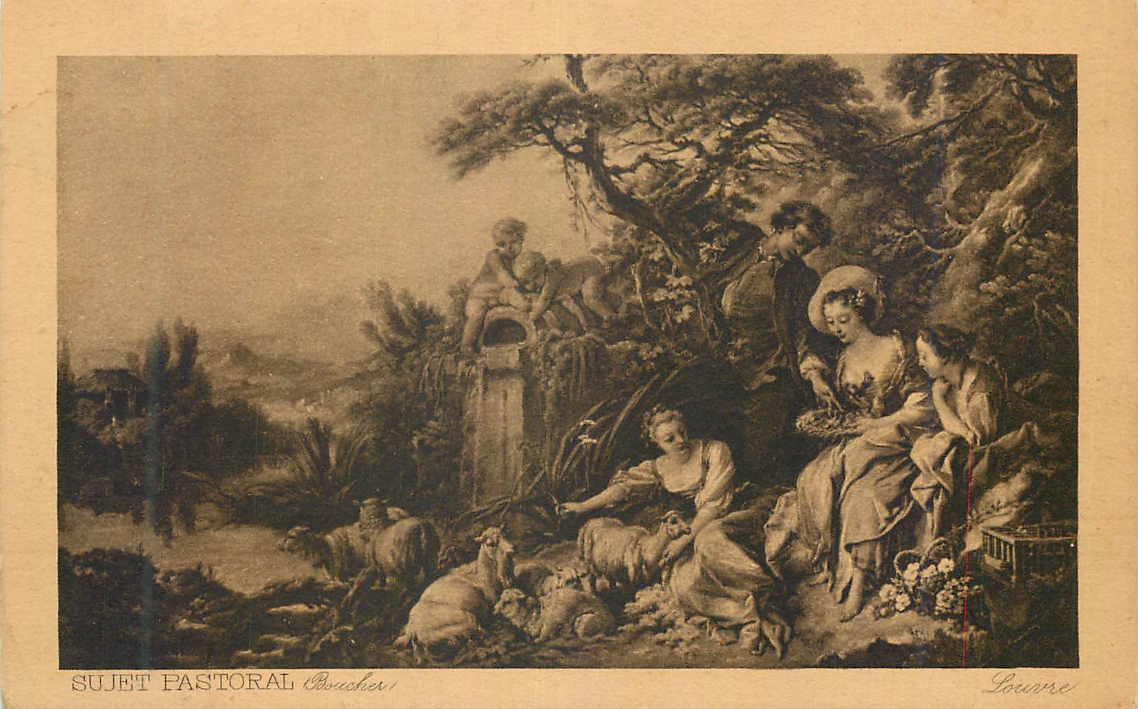 CPA Louvre Sujet Pastoral Coucher