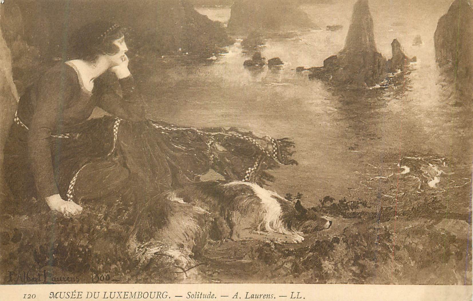 CPA Musee du Luxembourg Solitude A Laurens Chien