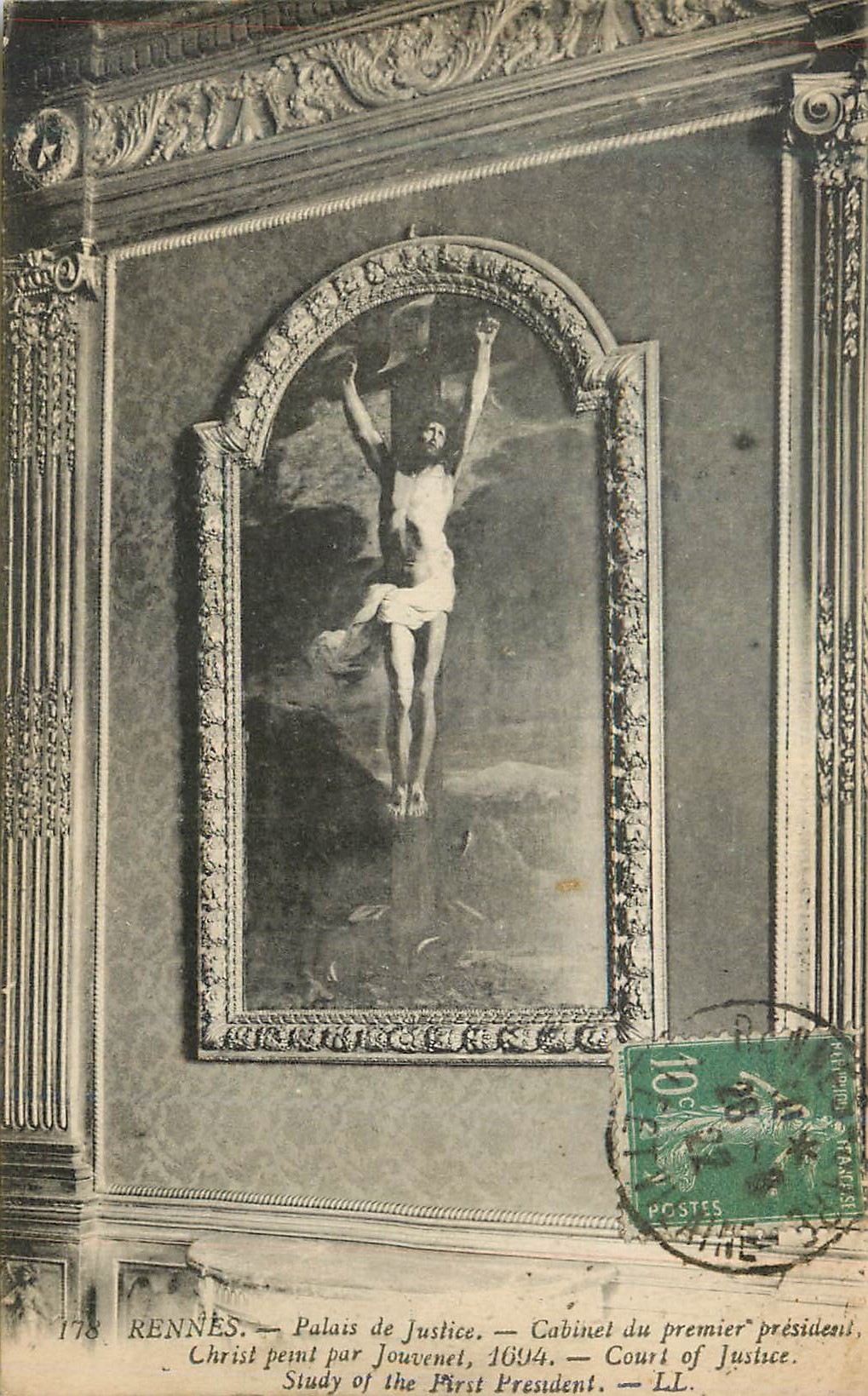 Rennes — Palais de Justice — Cabinet du premier président — Christ peint par Jouvenet, 1694 — LL