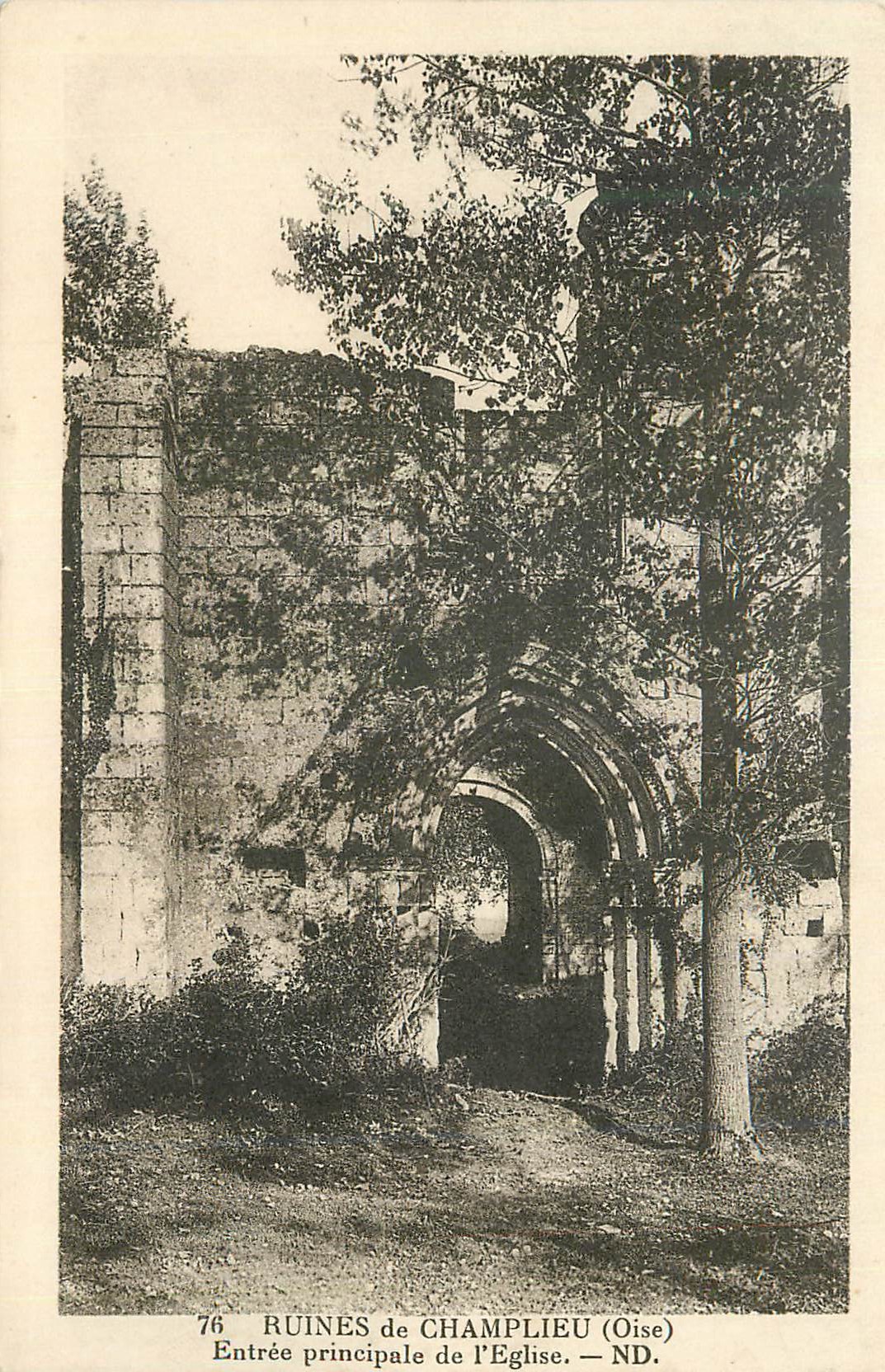 CPA Ruines de Champlieu (Oise) Entree Principale de l'Eglise