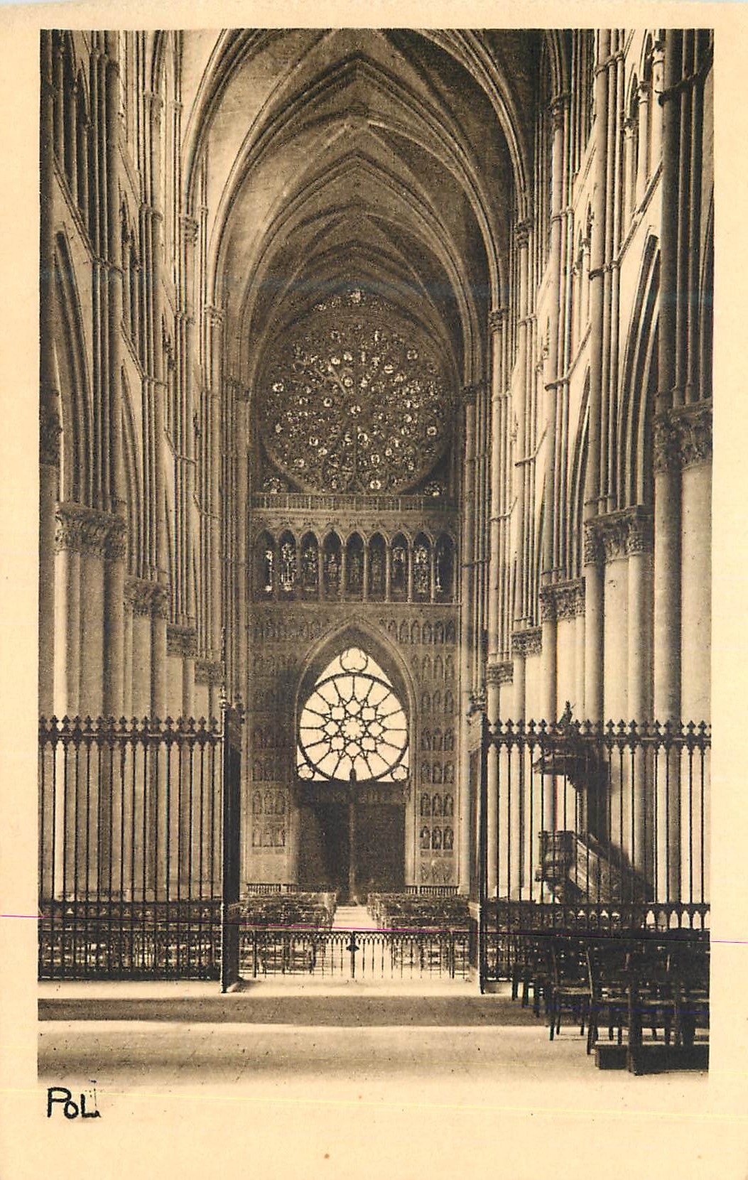 Reims — Intérieur de la Cathédrale — Grande Rosace