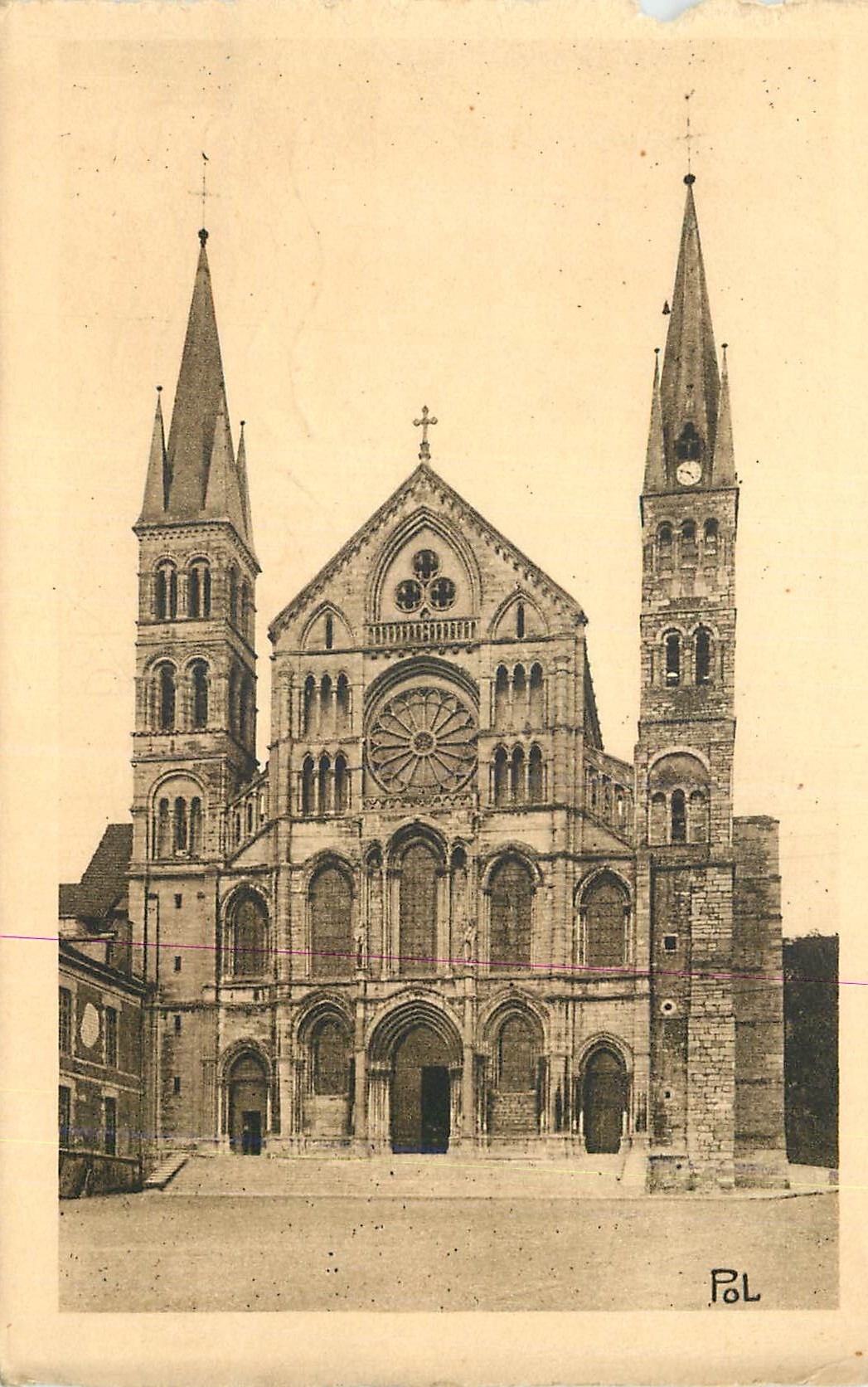 CPA La Ville Renaissante Reims Eglise St Remi