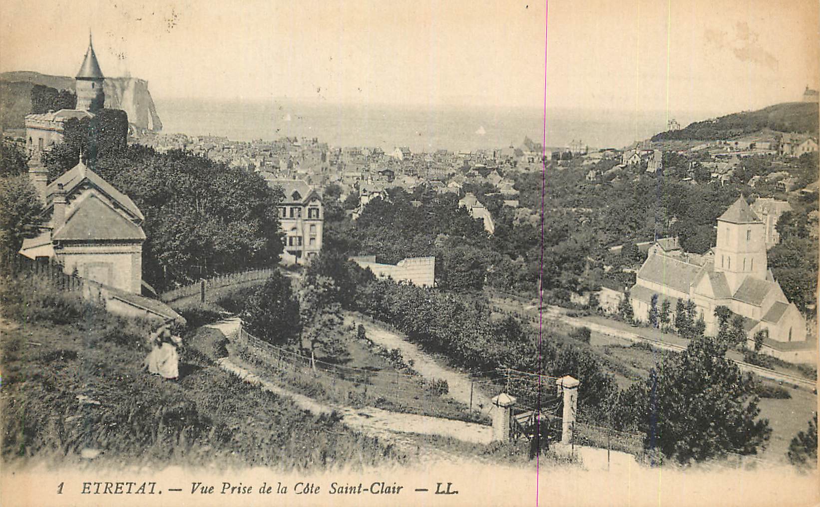 CPA Etretat Vue Prise de la Cote Saint Clair