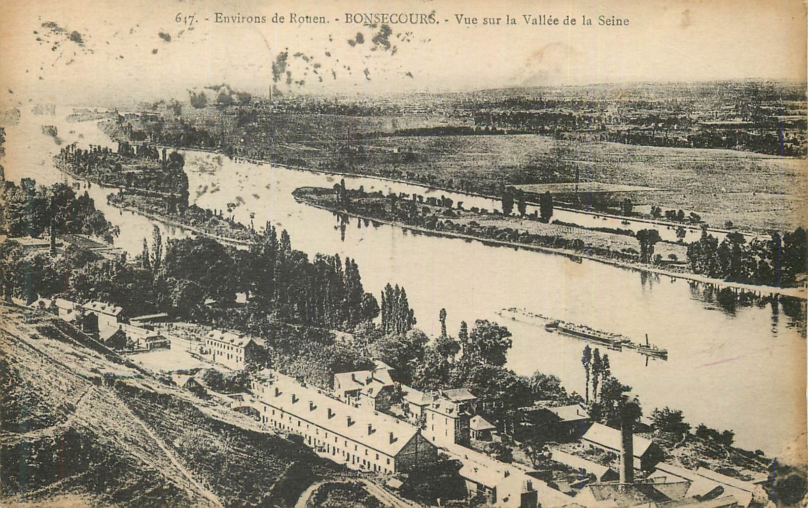 CPA Environs de Rouen Bonsecours vue sur la Vallee de la Seine