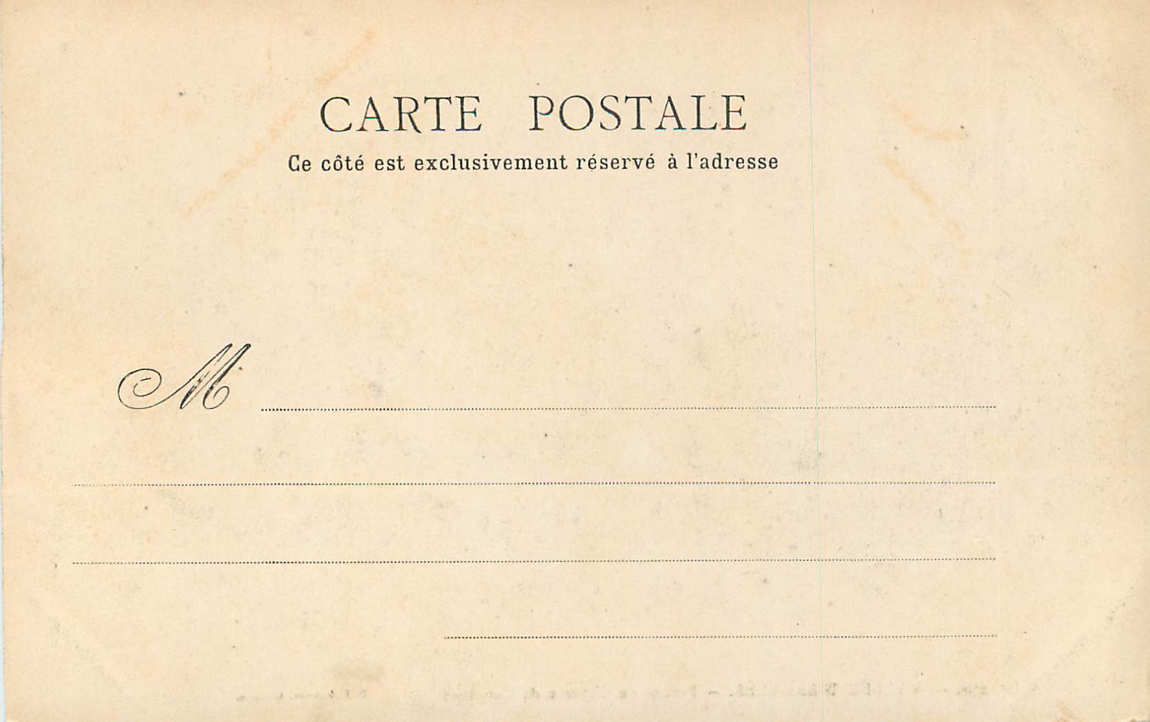 CPA Vallee d'Argeles Ruines du Chateau de Beaucens (carte 1900) — Rückseite