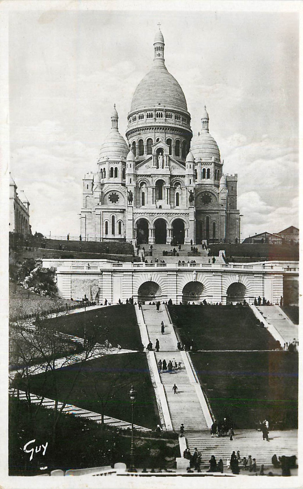 CPM Paris et ses Merveilles Basilique du Sacre Coeur et Nouveaux Jardins