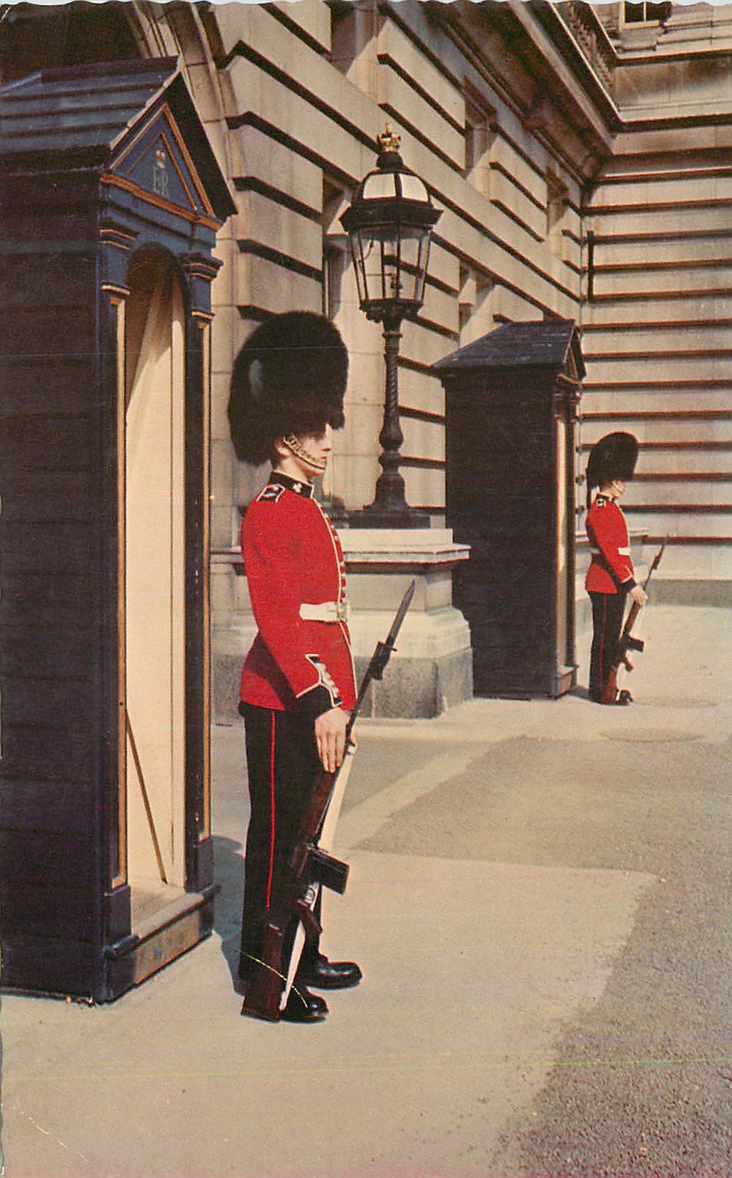 CPM Irish Guards on Sentry Duty at Buckingham Palace London Militaria