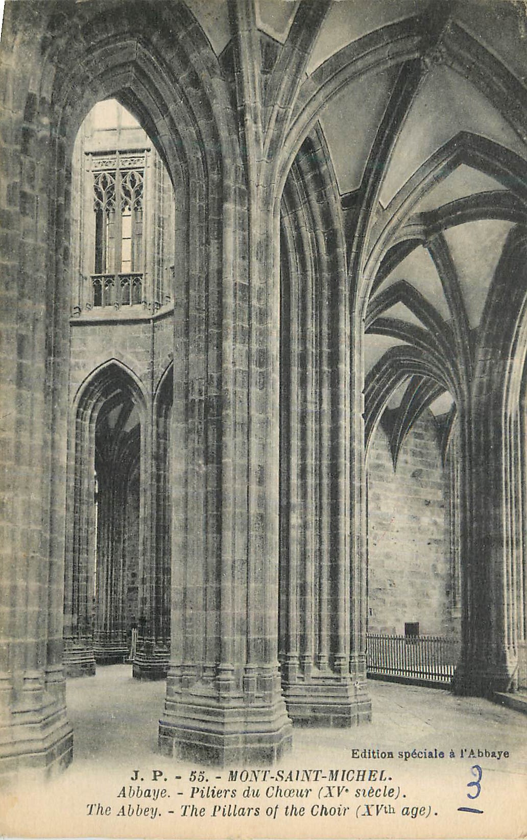 Mont-Saint-Michel - Piliers du Chœur (XVe siècle) — J.P. - 55 - Édition spéciale à l'Abbaye