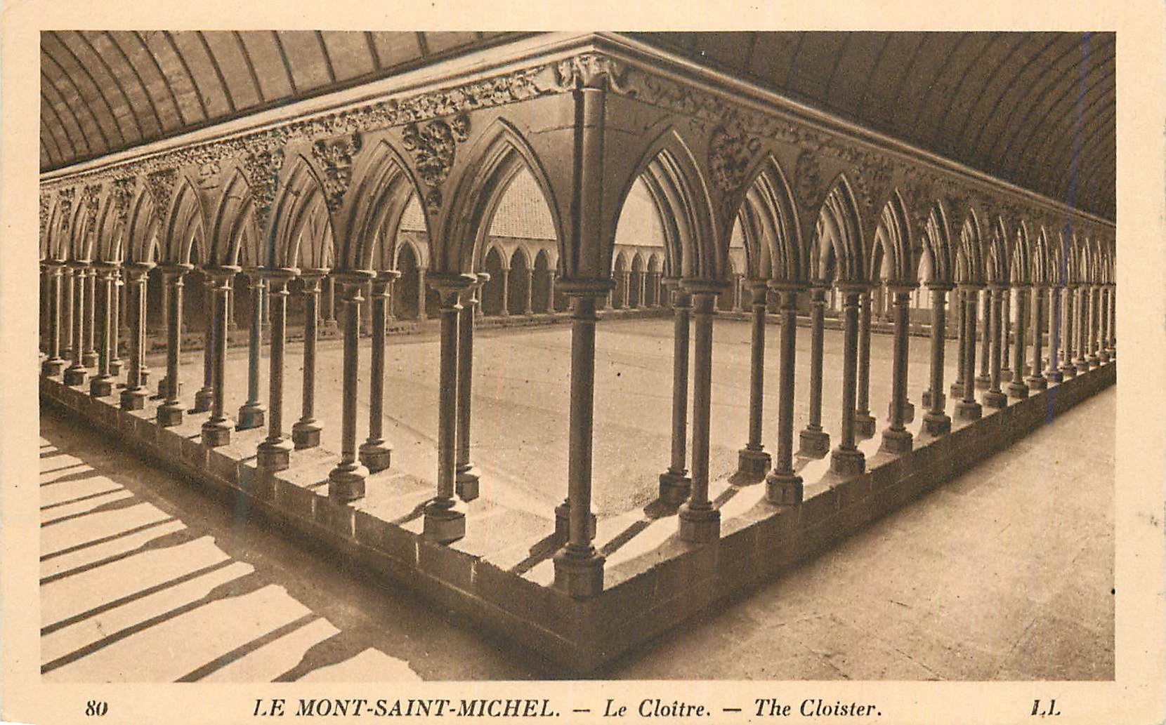 Le Mont-Saint-Michel — Le Cloître — The Cloister — I.L. — n°80