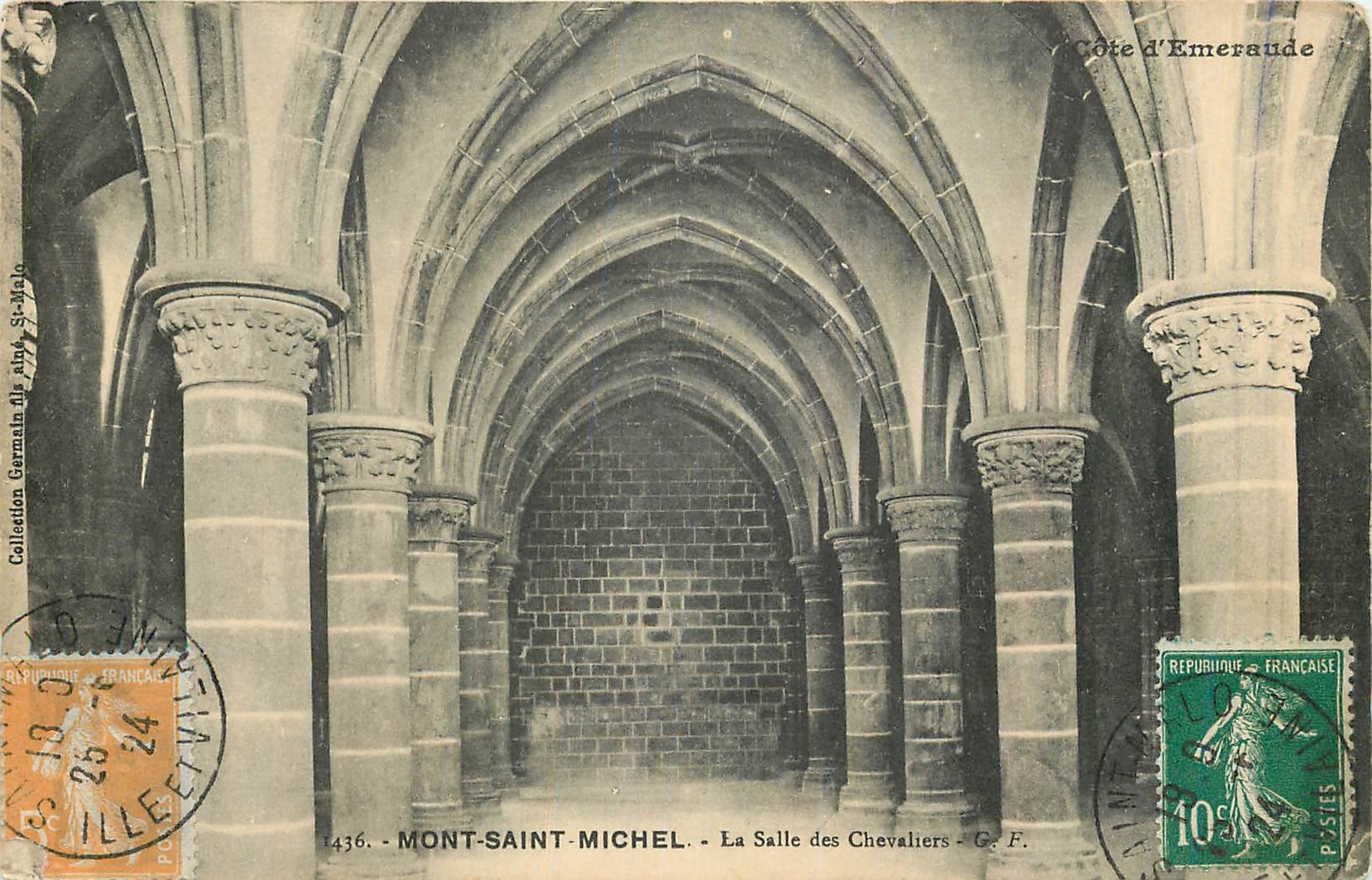 CPA Mont Saint Michel la salle des Chevaliers
