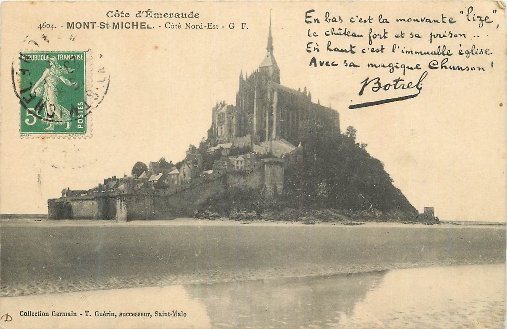 Mont-Saint-Michel — Ansicht von der Nordostseite — T. Guérin, Nachfolger, Saint-Malo