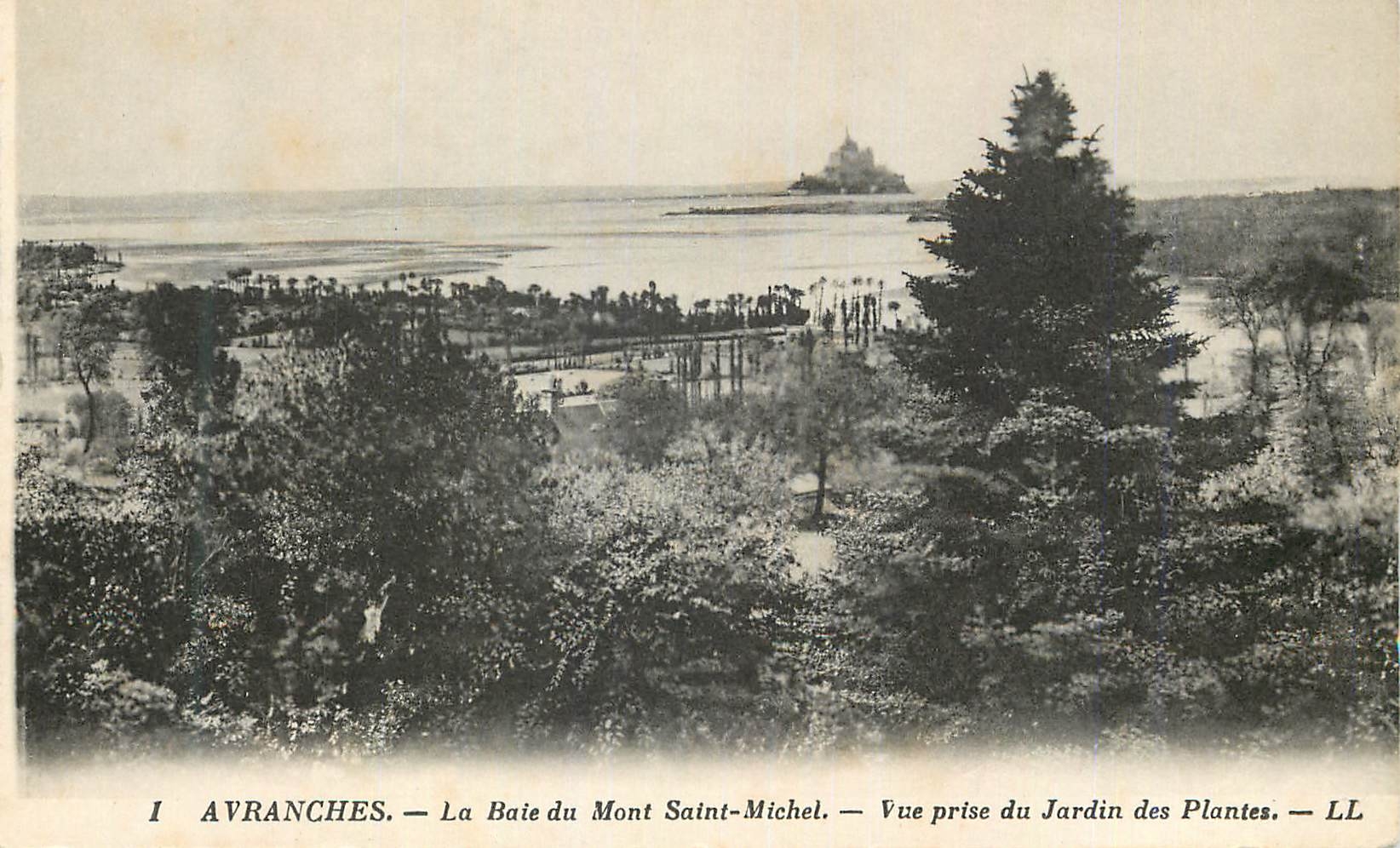 CPA Avranches la Baie du Mont Saint Michel vue prise du Jardin des Plantes