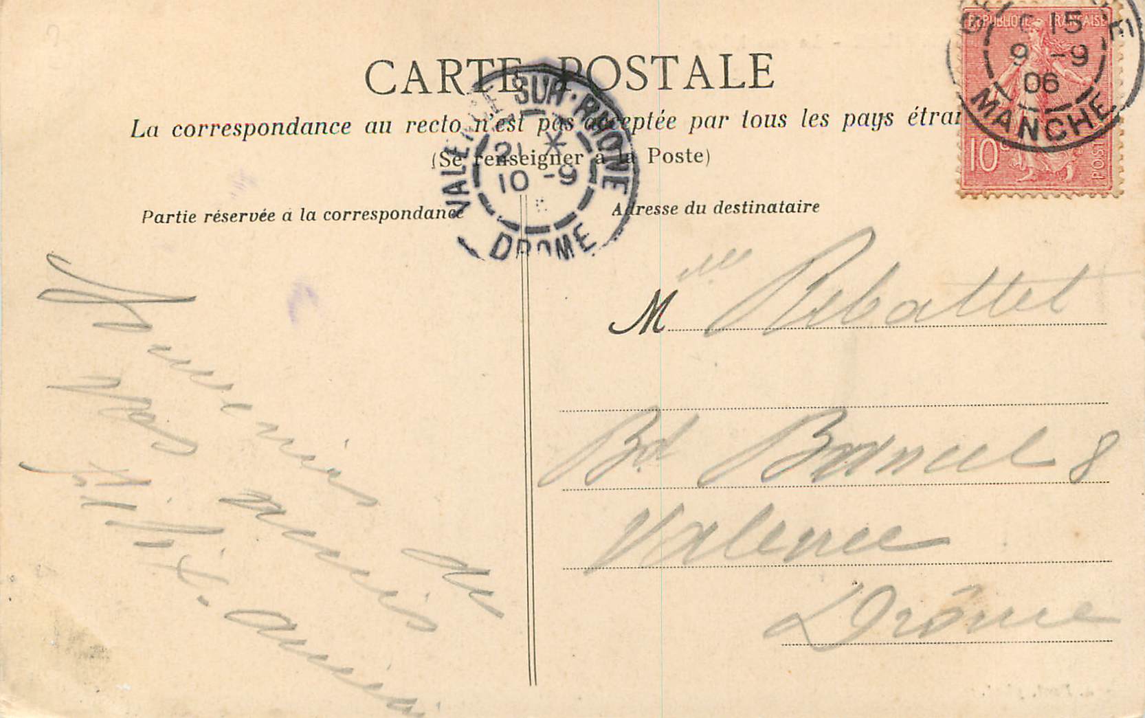 CPA Granville le Cap Lihou — Rückseite