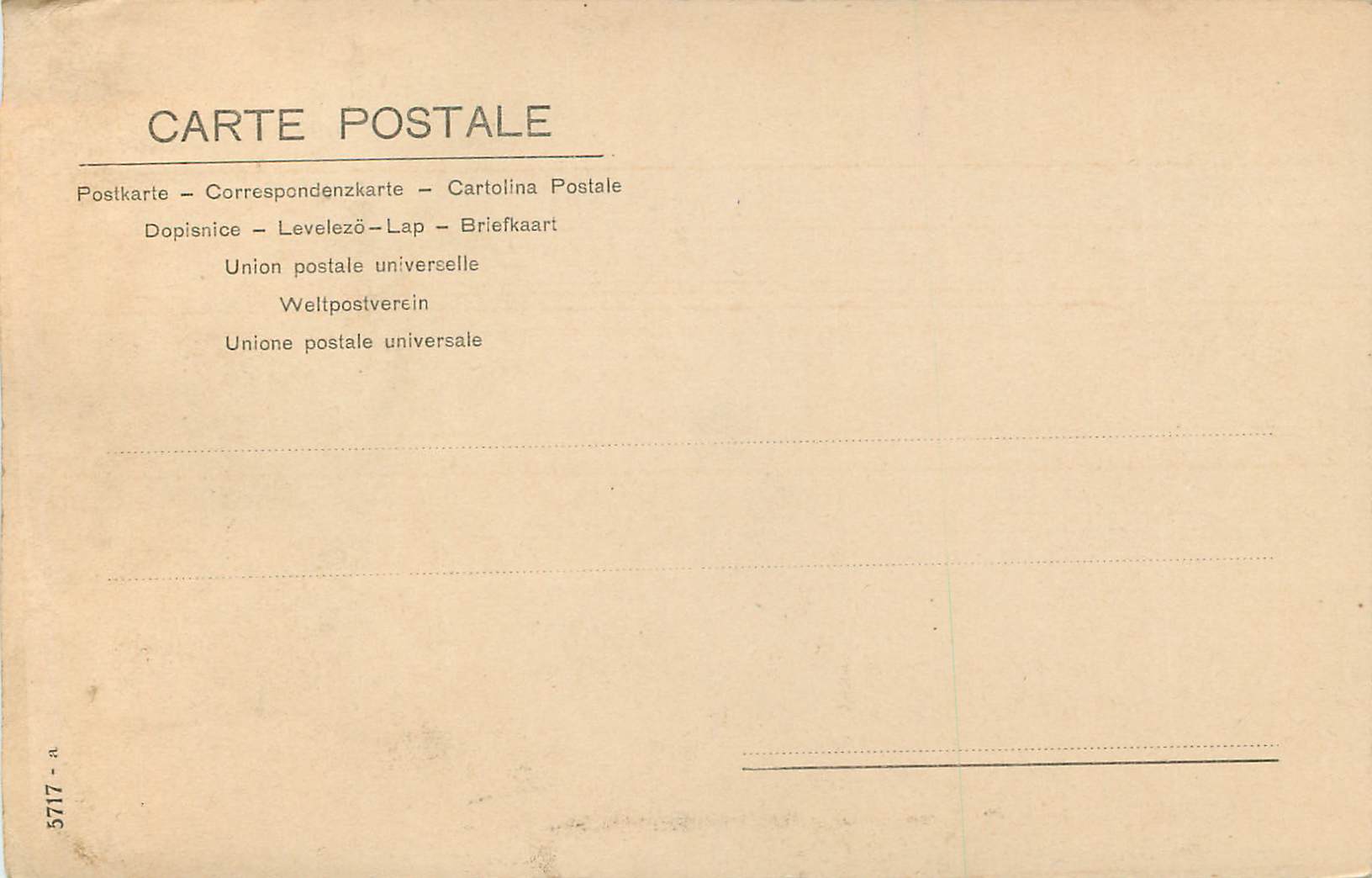 CPA Maison dans le foret — Verso