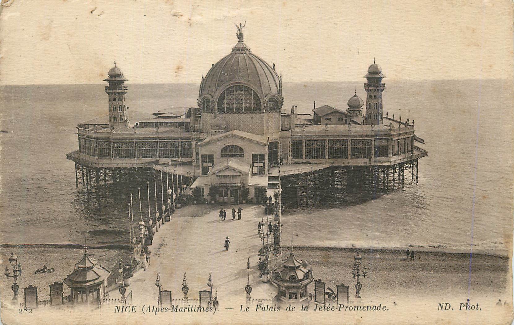 CPA Nice (Alpes Maritimes) le Palais de la Jetee Promenade