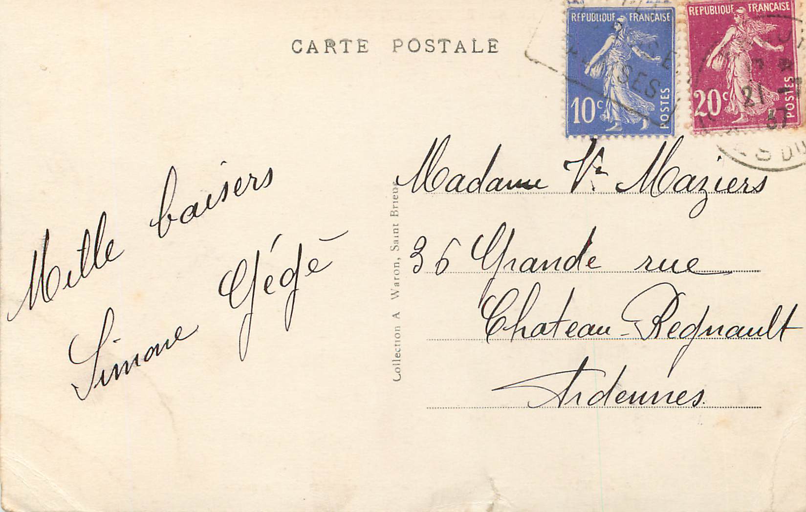 CPA la Bretagne Pittoresque Erquy Vue Generale prise des Carrieres — Rückseite