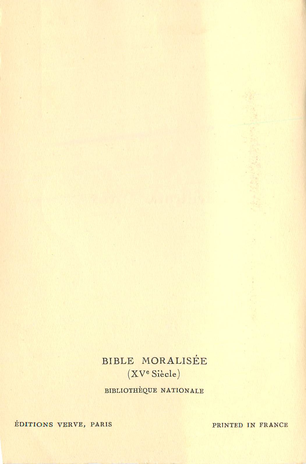 CPA Bible Moralisee (XV e siecle) Bibliotheque Nationale — Verso