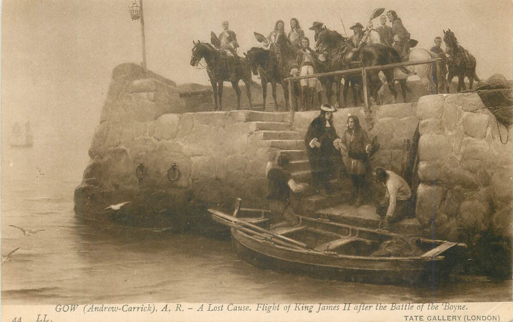 CPA Tate Gallery London Fuite du Roi Jacques II apres la Bataille du Boyne