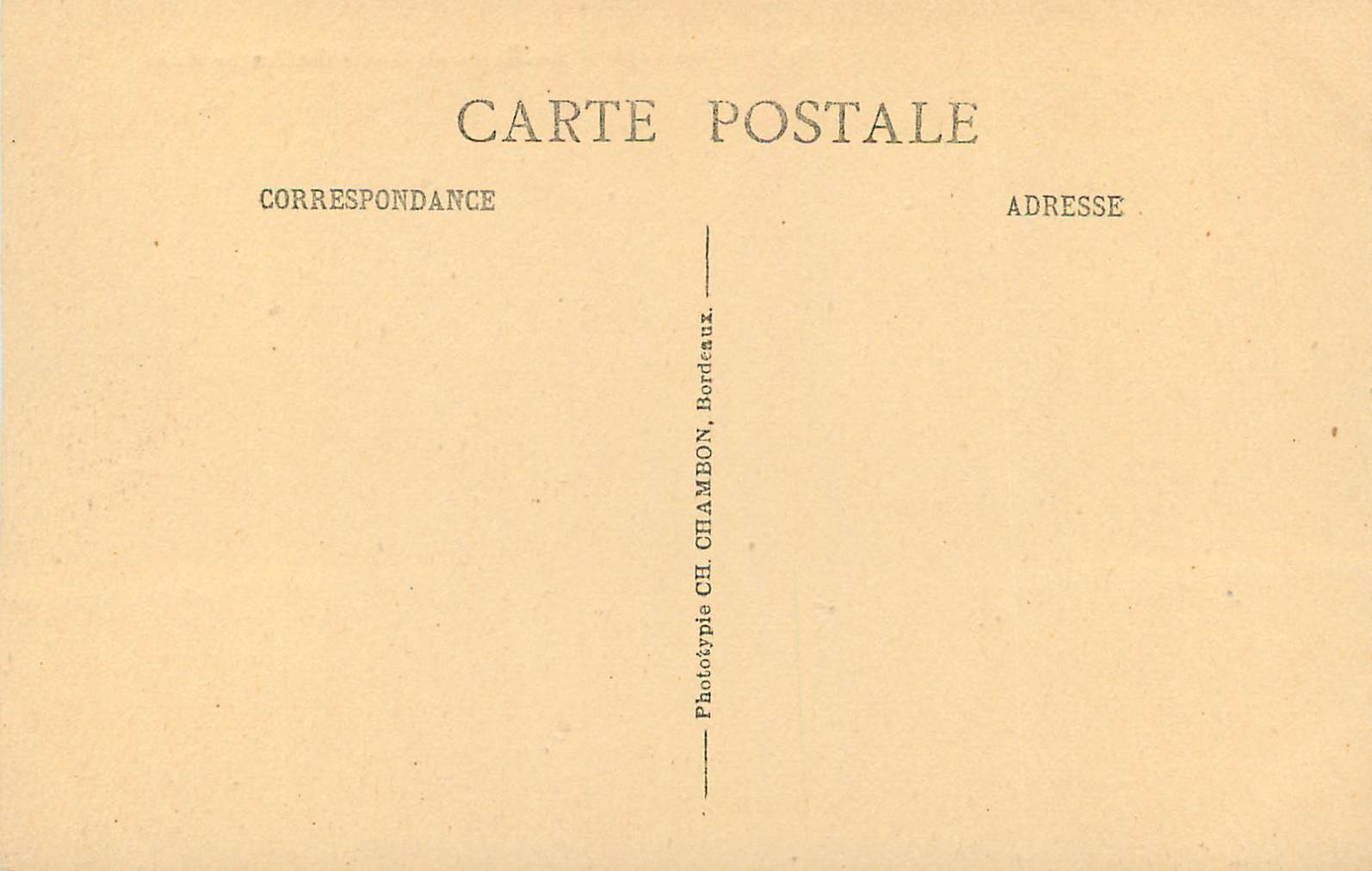 CPA Bordeaux les Ruines du Palais Gallien — Verso