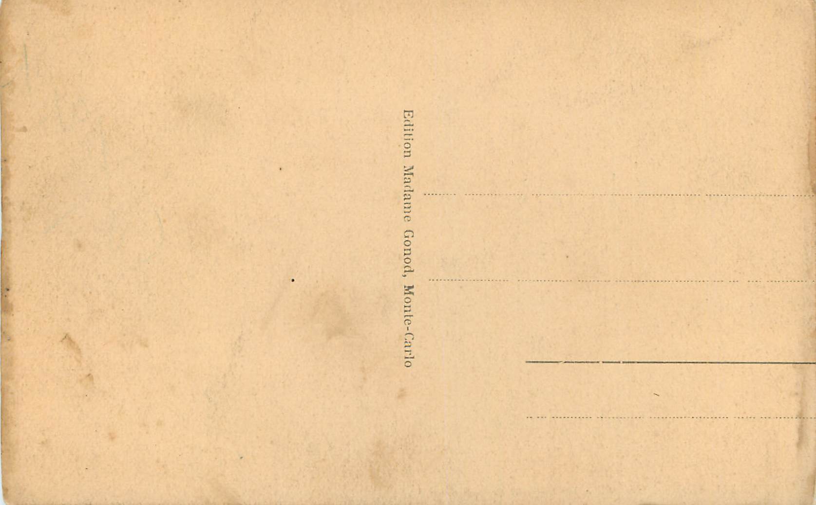 Monte Carlo - Le Port et le Cap Martin — n° 251 — Édition Madame Gorond — Rückseite