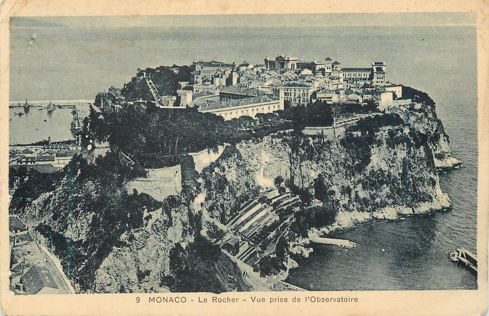 CPA Monaco le Rocher Vue prise de l'Observatoire
