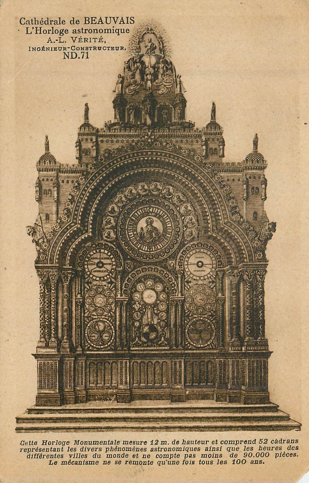 CPA Cathedrale de Beauvais l'Horloge Astronomique A L Verite