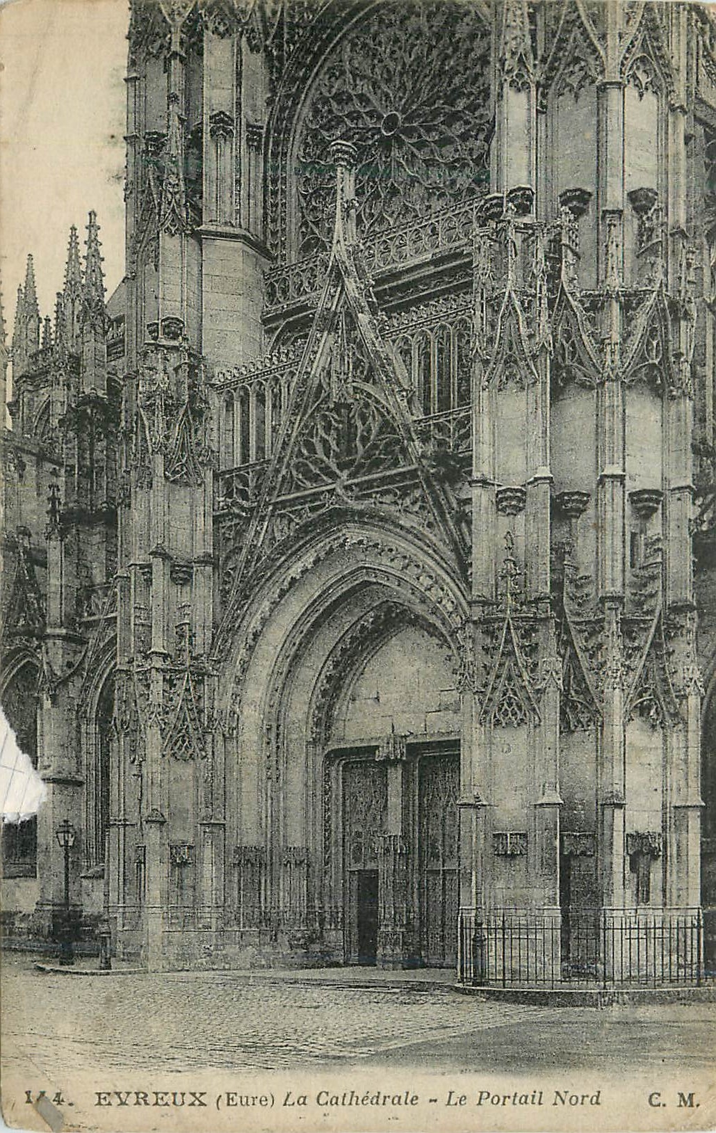 CPA Evreux (Eure) la Cathedrale le Portail Nord