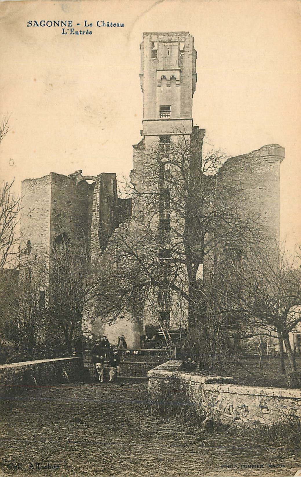 CPA Sagonne le Chateau l'Entree