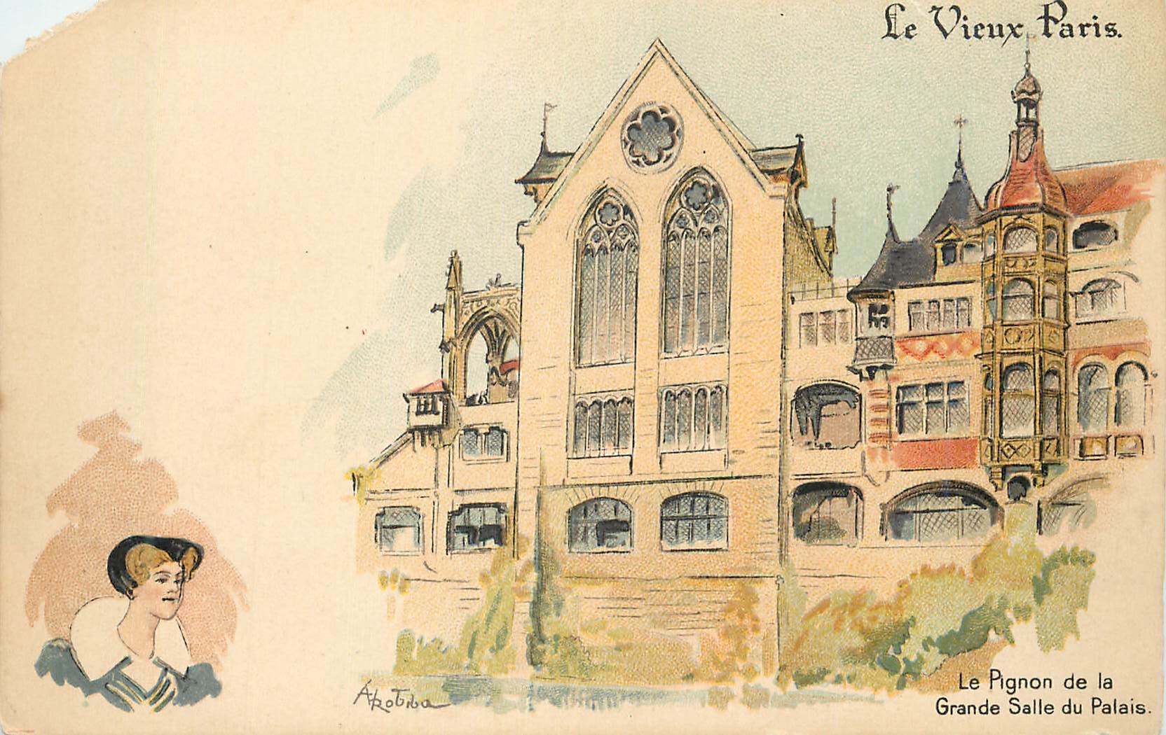 CPA le Vieux Paris le Pignon de la Grande Salle du Palais 