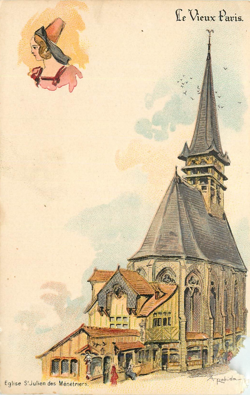 CPA le Vieux Paris Eglise St Julien des Menetriers