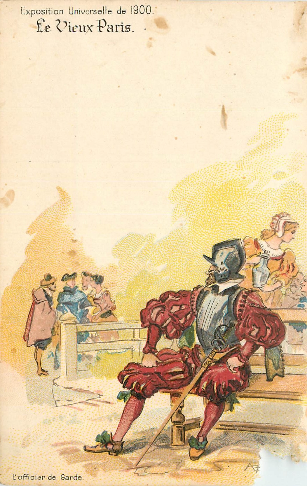 L'officier de Garde — Exposition Universelle de 1900 — Le Vieux Paris