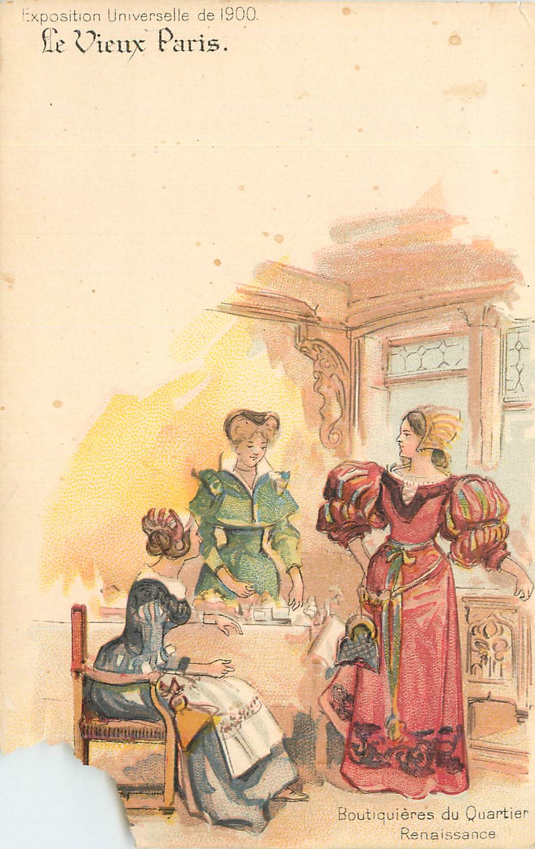Boutiquières du Quartier Renaissance — Exposition Universelle de 1900 — Éditeur non identifié