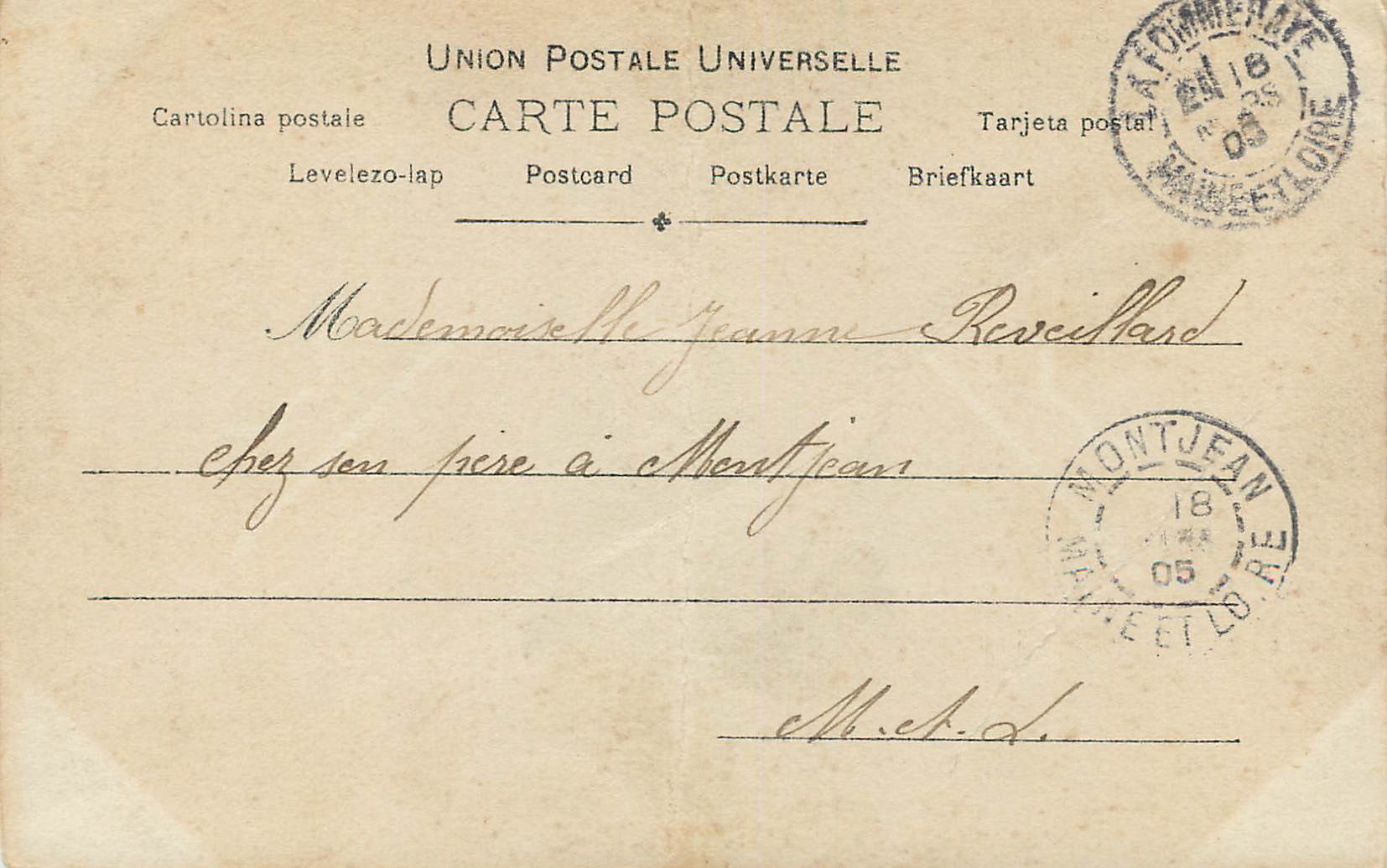 CPA Paysanneries — Verso