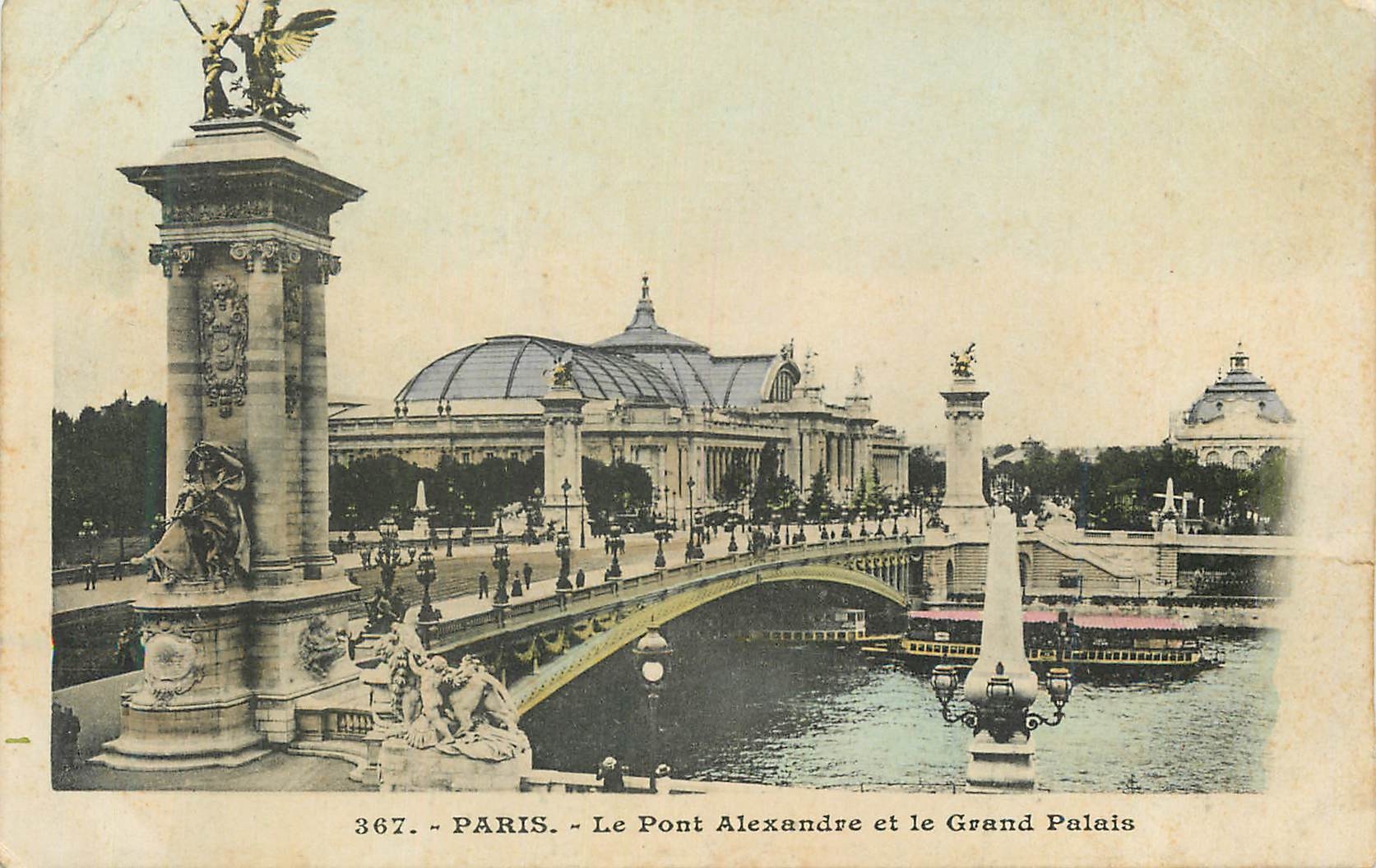 CPA Paris le Pont Alexandre et le Grand Palais
