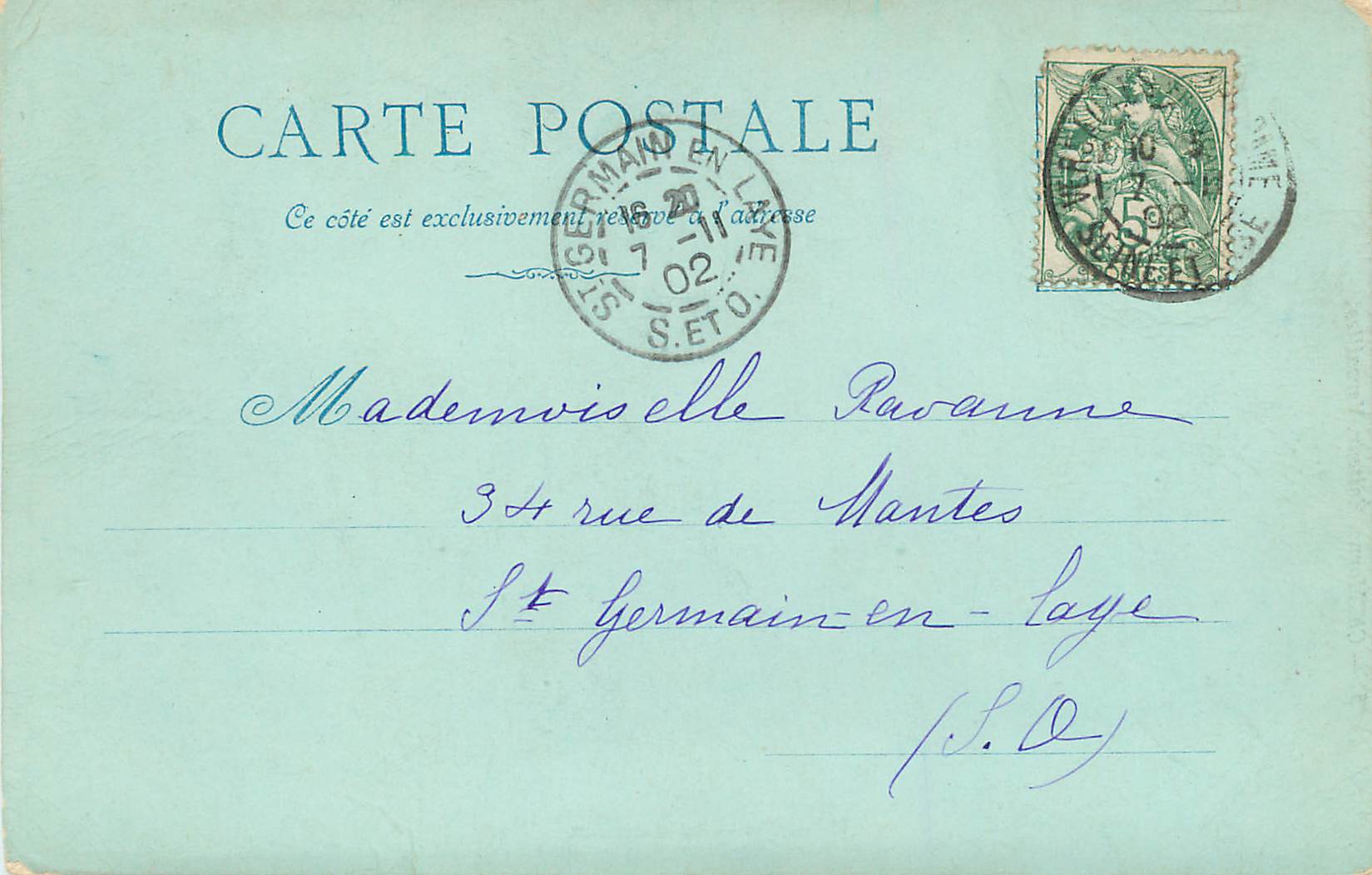 CPA Versailles le Chateau — Verso